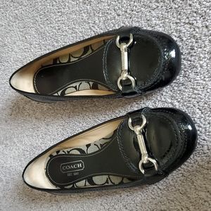 Coach Patent Leather Black/Silver Dress Shoe